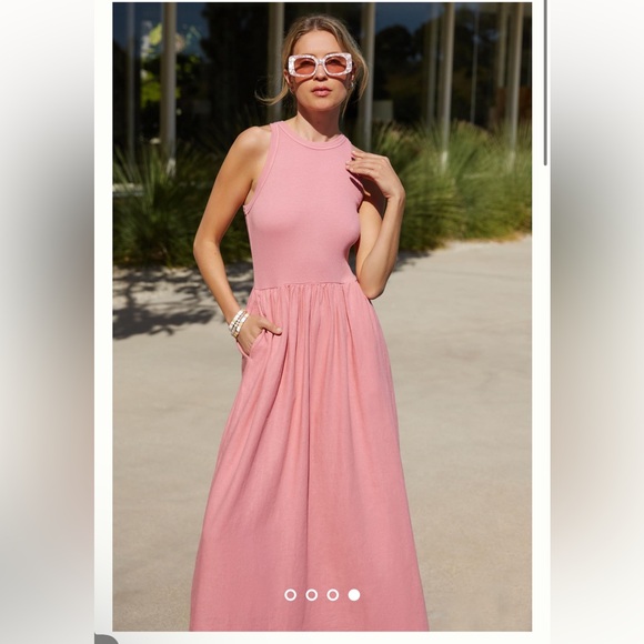 Anthropologie Dresses & Skirts - NWT Anthropologie Stateside A-line Crewneck Dress color pink size S